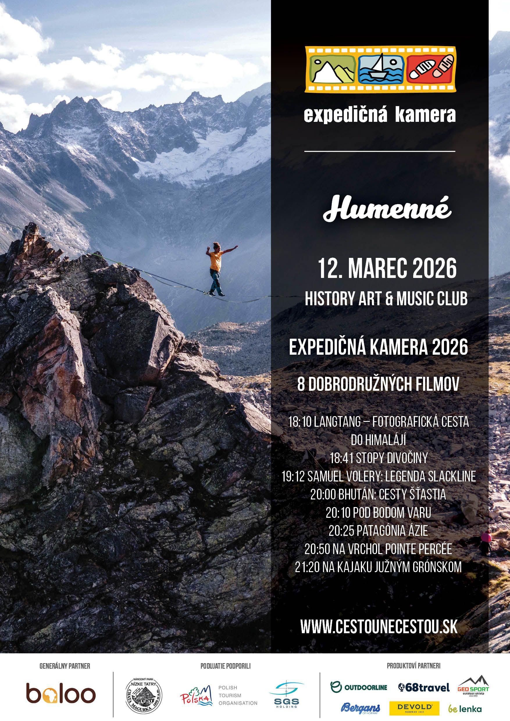 Plagát – Expedičná kamera 2026 - 8 dobrodružných filmov