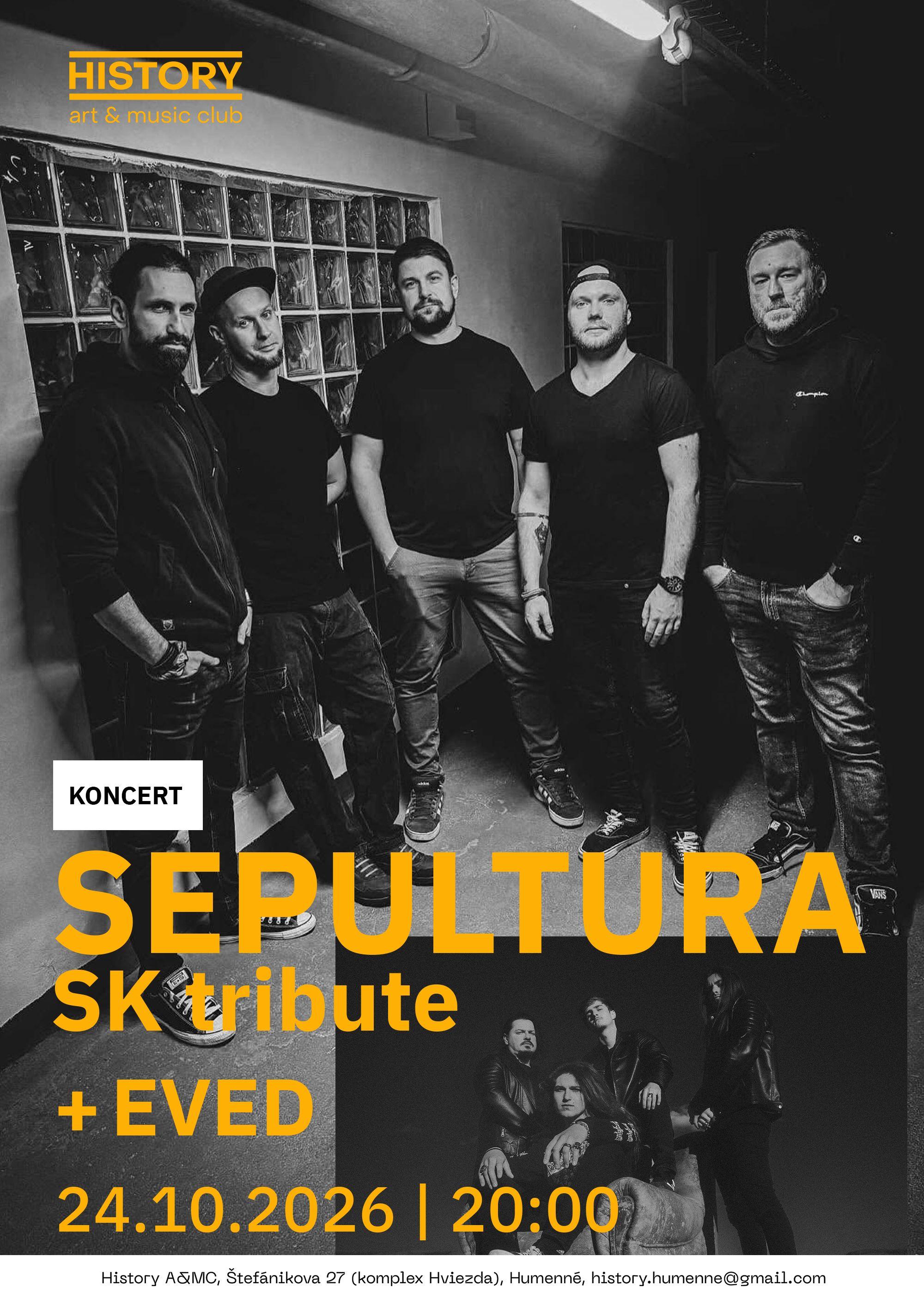 Plagát – Koncert kapiel SEPULTURA TRIBUTE SK + EVED